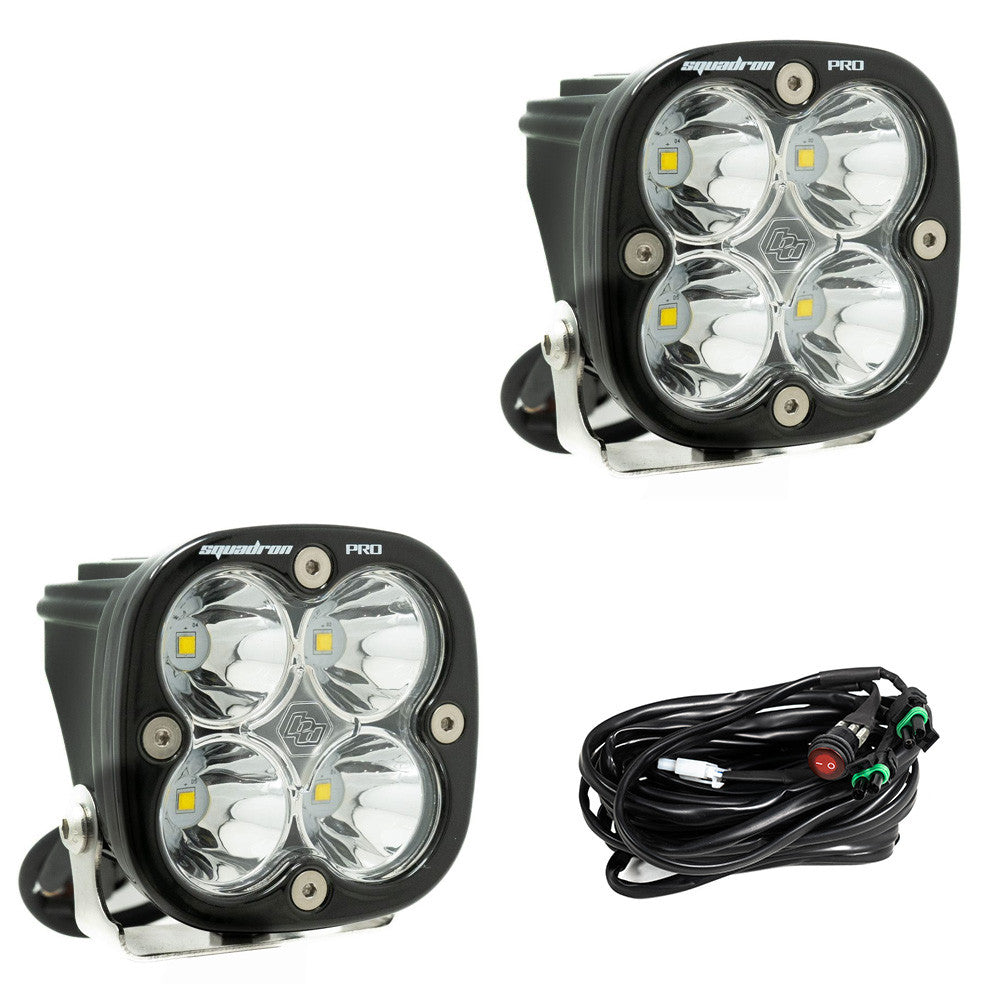 Cubierta de ventilación LED para Tacoma +2024 (negro mate ASA) + par de luces auxiliares LED Squadron Pro Black