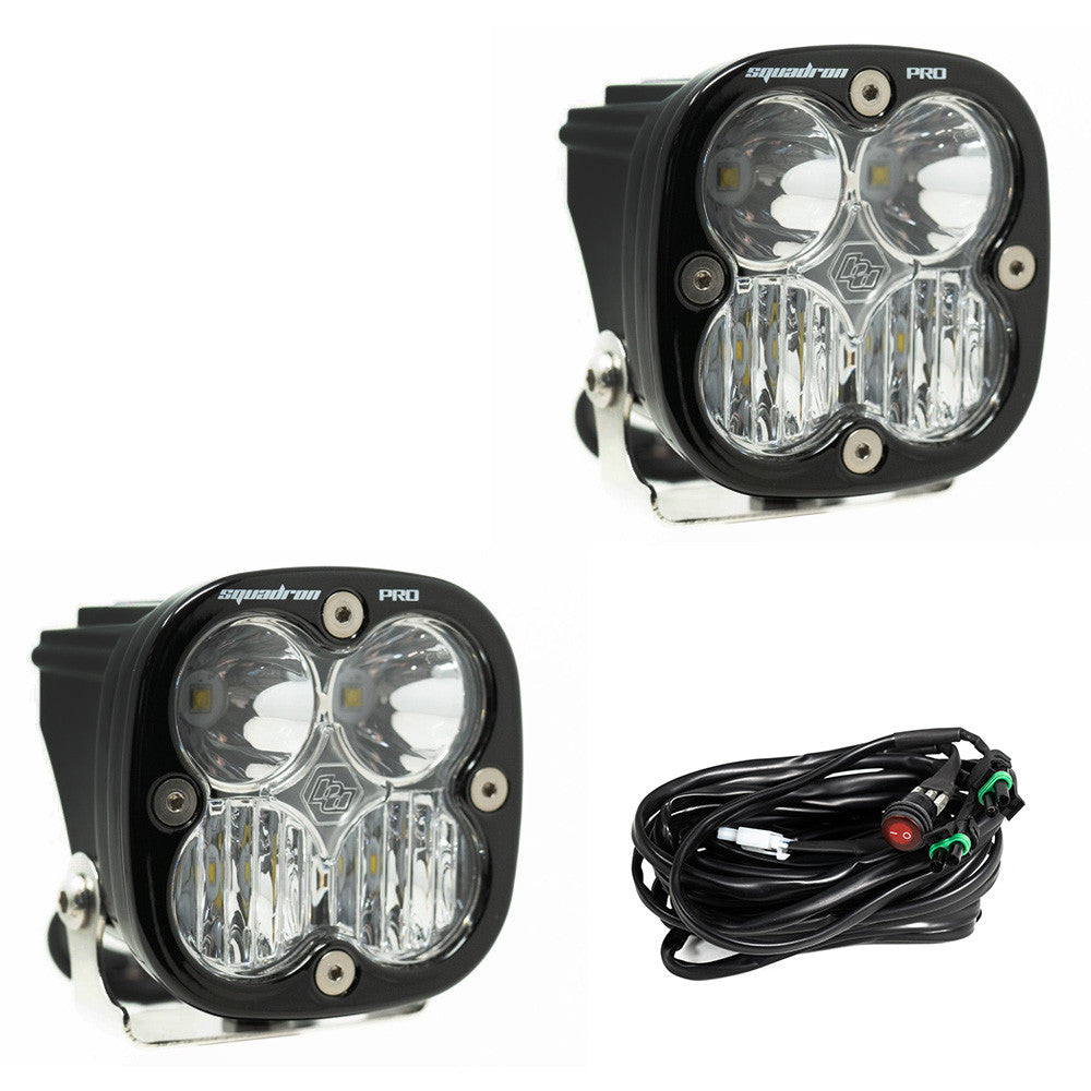 Cubierta de ventilación LED para Tacoma +2024 (negro mate ASA) + par de luces auxiliares LED Squadron Pro Black