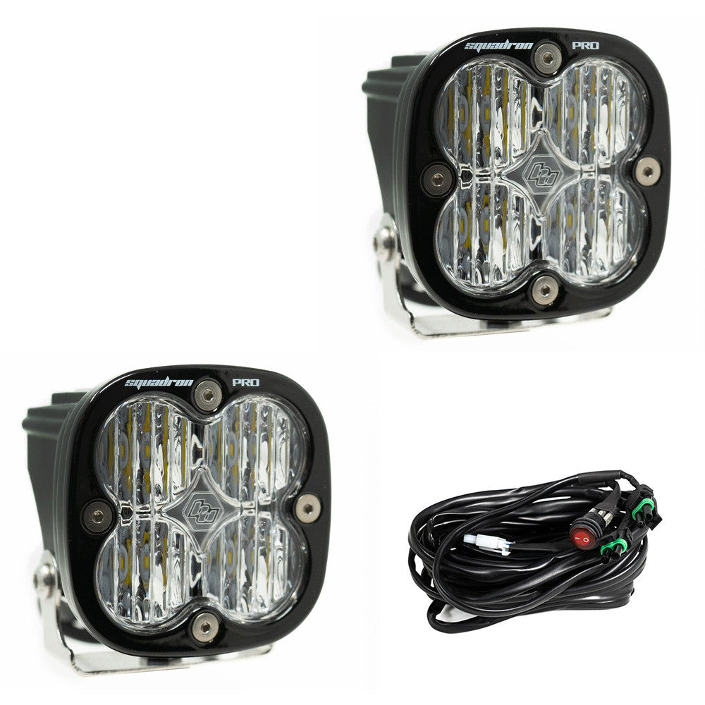 Cubierta de ventilación LED para Tacoma +2024 (negro mate ASA) + par de luces auxiliares LED Squadron Pro Black