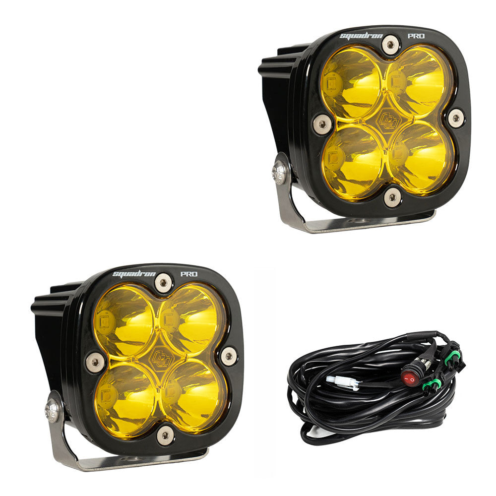 Cubierta de ventilación LED para Tacoma +2024 (negro mate ASA) + par de luces auxiliares LED Squadron Pro Black