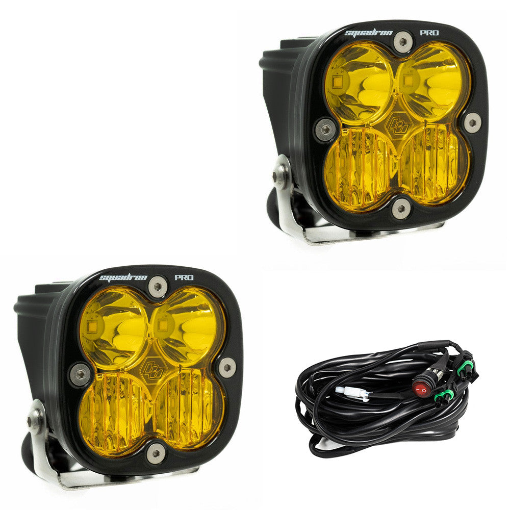 Cubierta de ventilación LED para Tacoma +2024 (negro mate ASA) + par de luces auxiliares LED Squadron Pro Black