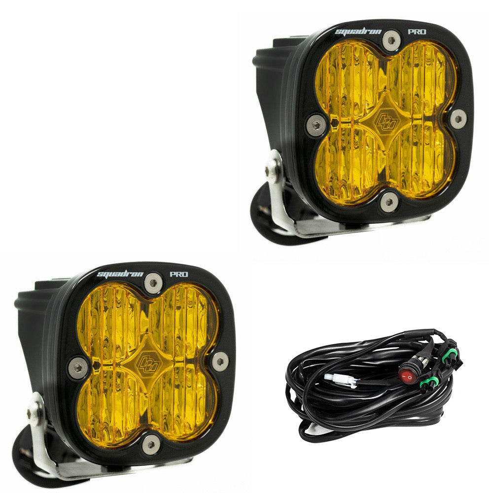 Cubierta de ventilación LED para Tacoma +2024 (negro mate ASA) + par de luces auxiliares LED Squadron Pro Black