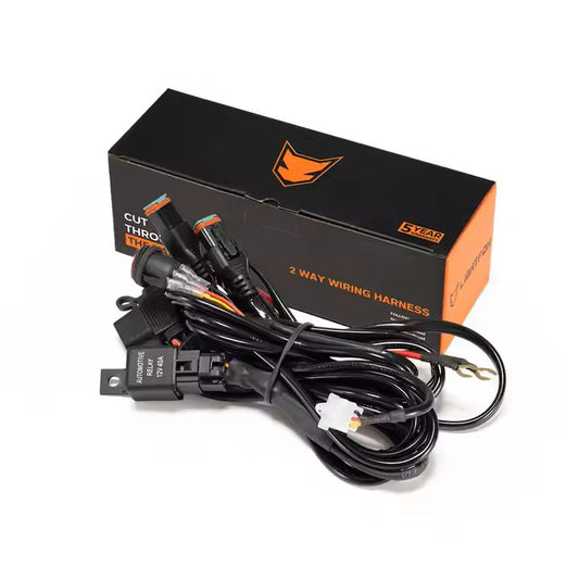LIGHTFOX 2 Way Wiring Loom Harness Accessories For LED Pod Light