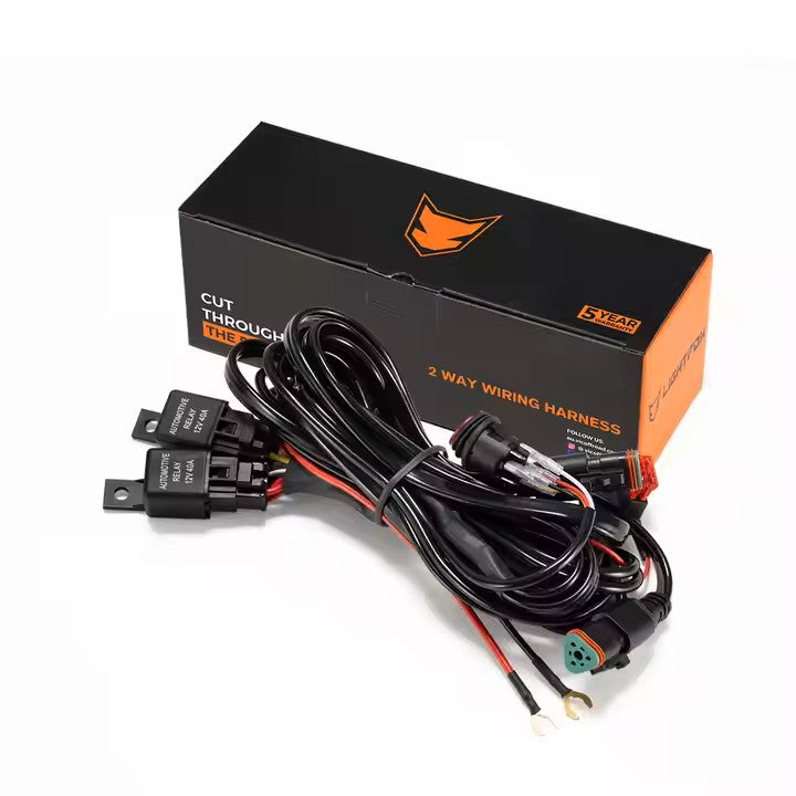 LIGHTFOX 2 Way Wiring Loom Harness Accessories LED Pod Light