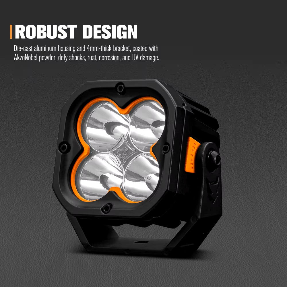 LIGHTFOX IP68 Waterproof 3 Inch Combo Beam 90w Led Pod Light LED Spot Light