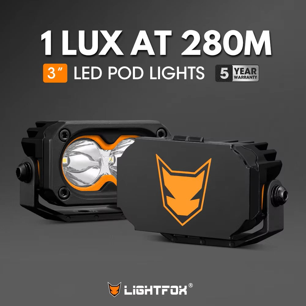 LIGHTFOX IP68 Waterproof 2 Inch Combo Beam 50w Led Pod Light LED