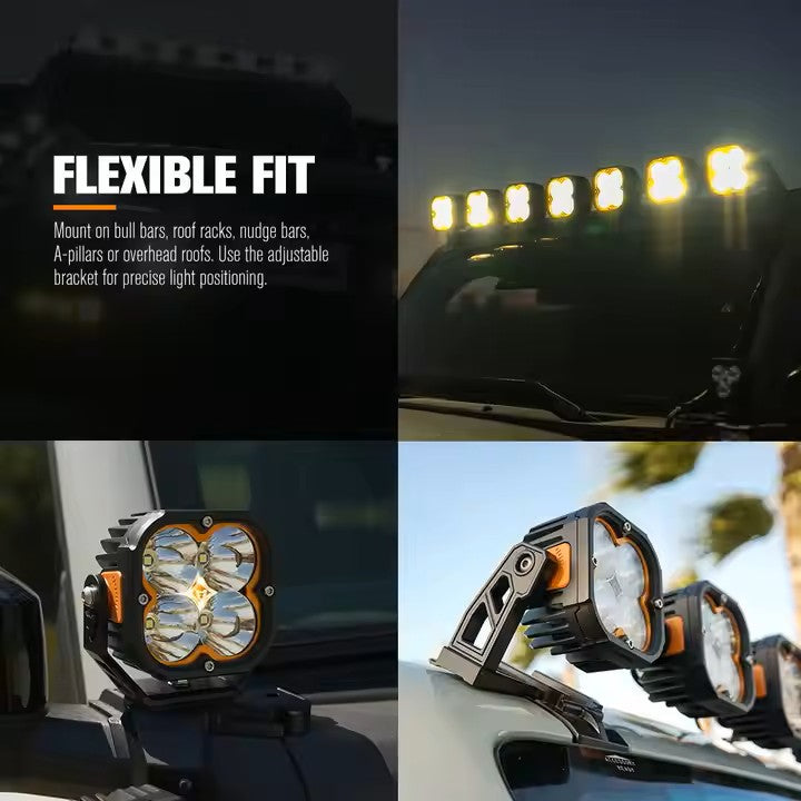 LIGHTFOX IP68 Waterproof 3 Inch Combo Beam 90w Led Pod Light LED Spot Light