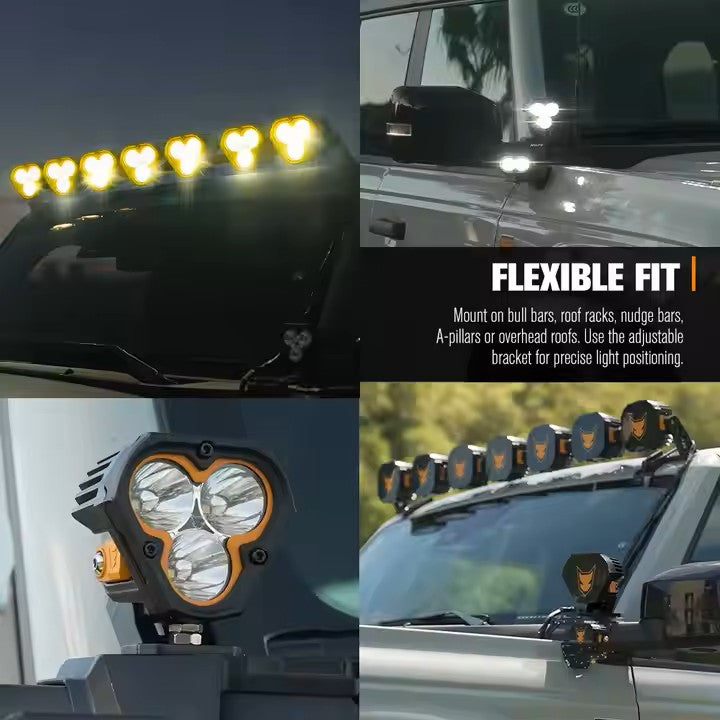 LIGHTFOX 3 Inch Combo Beam IP68 Waterproof 70w Led Pod Light LED