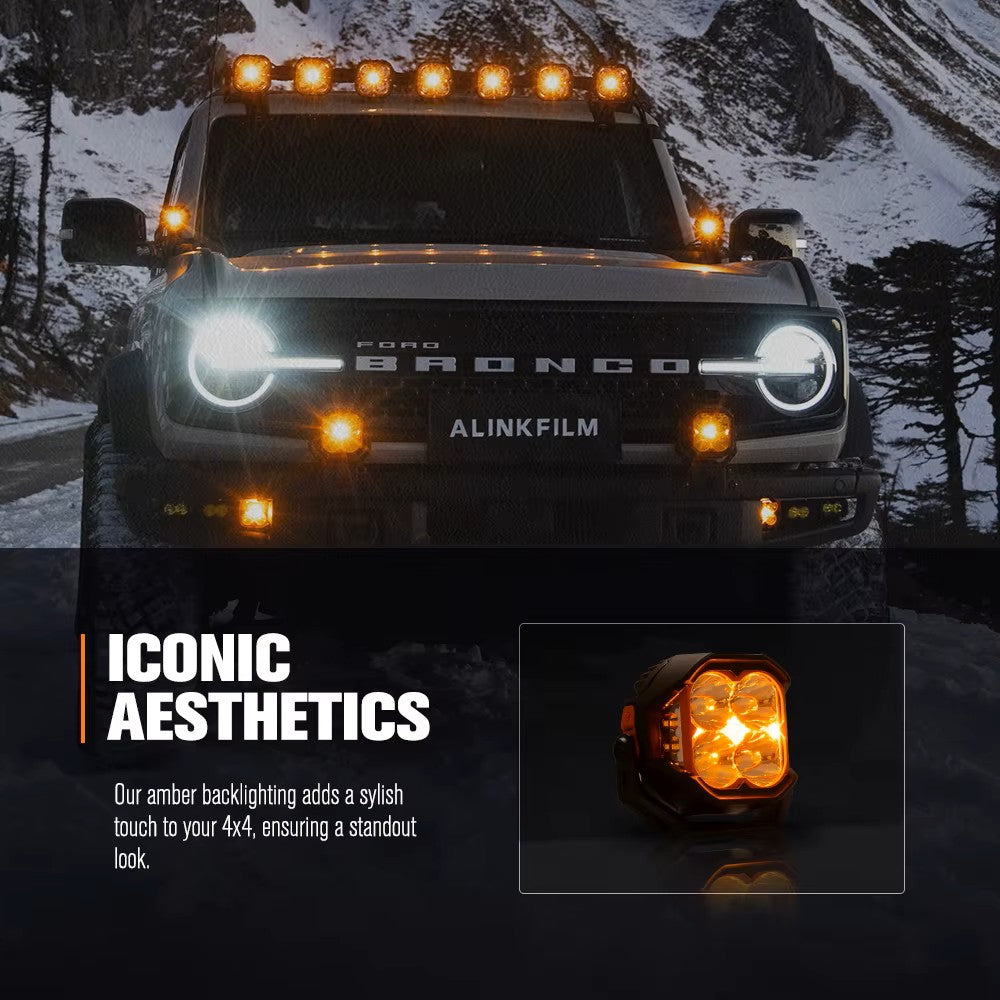 LIGHTFOX 5 Inch Combo Beam 90w Led Pod Light LED Work Light 4x4 Led Spot Light