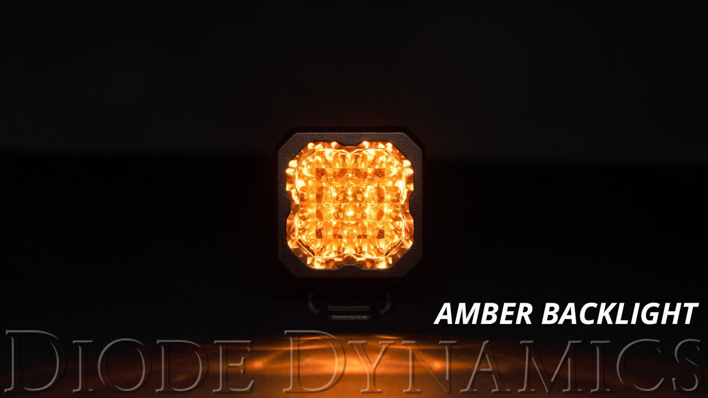 +2024 Tacoma DD SSC1 Cubierta de ventilación LED (negro mate) + Diode Dynamics SSC1 Sport
