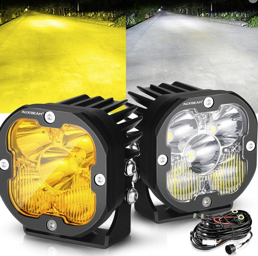 Conversión de faros antiniebla Colorado ZR2 2023 + Auxbeam XP Ultra Combo 9600 LM (negro mate)