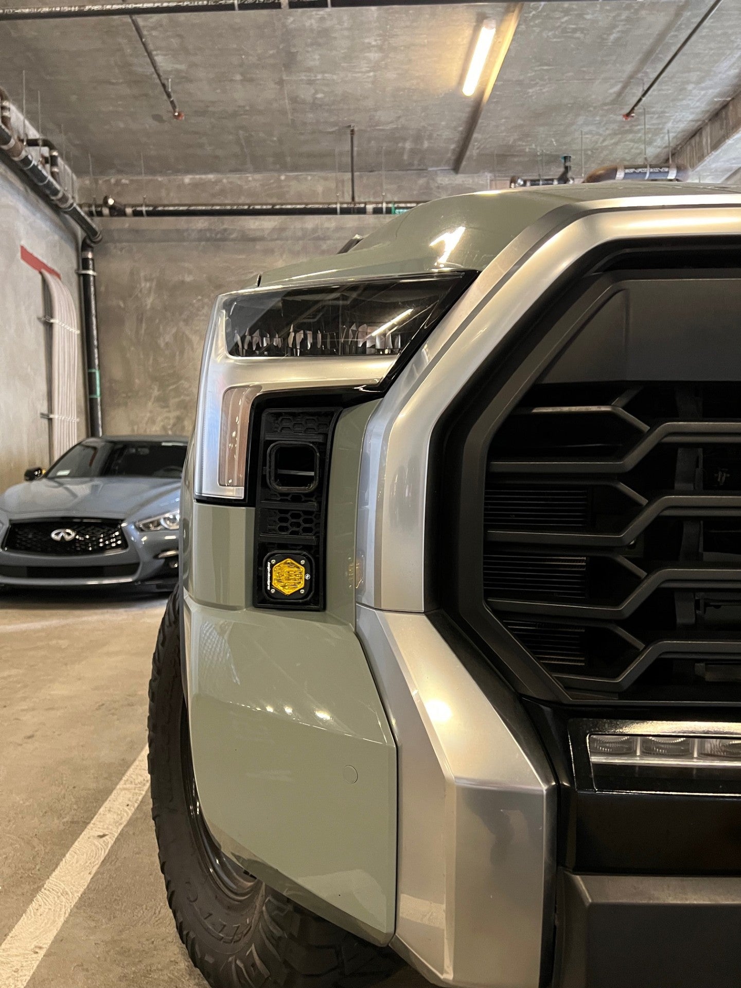 Cubierta de ventilación LED para Toyota Tundra 2022 (negro mate ASA) Baja Designs S1 Double
