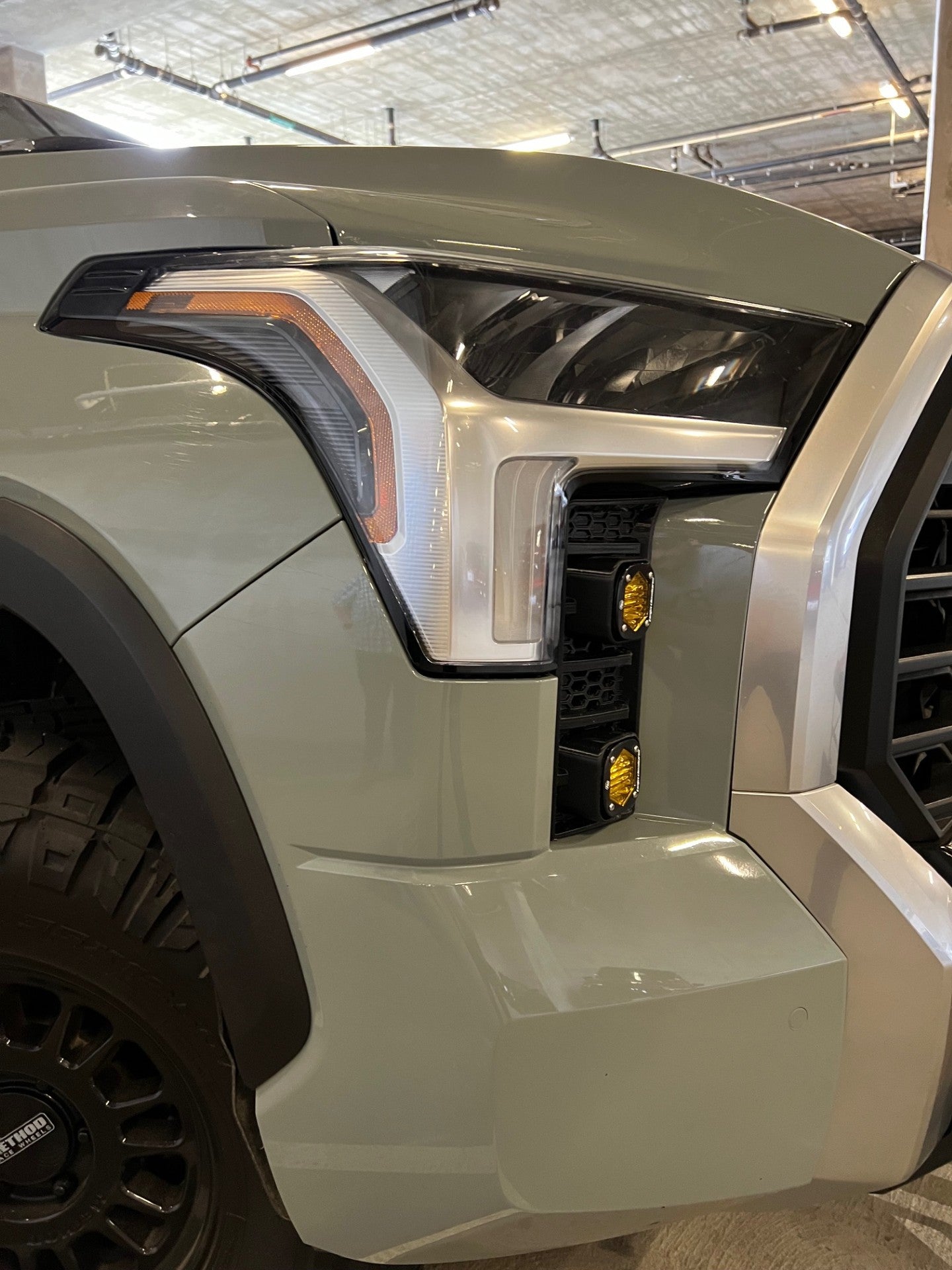 Cubierta de ventilación LED para Toyota Tundra 2022 (negro mate ASA) Baja Designs S1 Double
