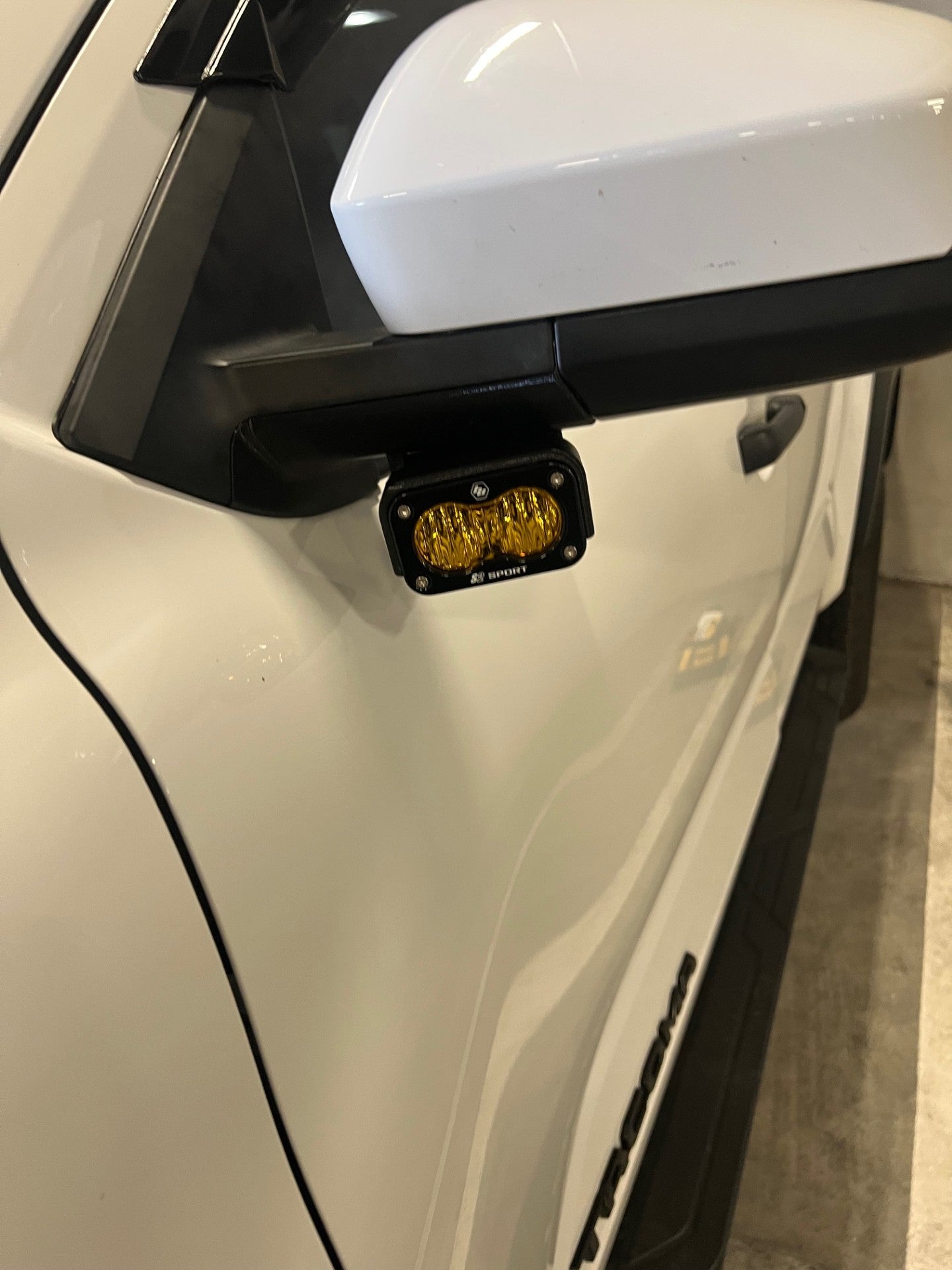 +2024 Tacoma Mirror ditch light Baja Designs S2