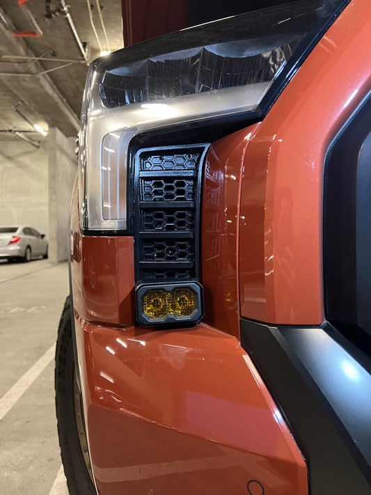 Cubierta de ventilación LED para Toyota Tundra 2022 (negro mate ASA) Baja Designs S1