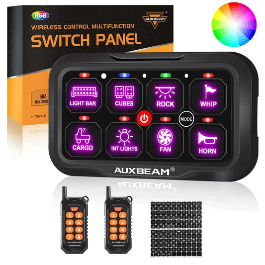+2024 Tacoma/4Runner Switch panel mount (fit Auxbeam 8 Gang) + RC Series 8 Gang (RC-800)