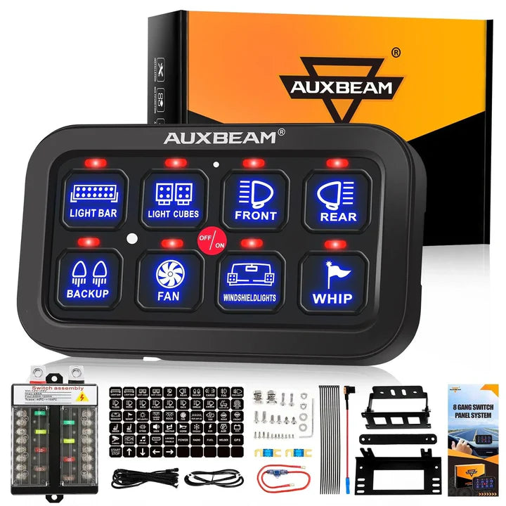 +2024 Tacoma/4Runner Switch panel mount (fit Auxbeam 8 Gang) + Single Series 8 Gang (BB80)