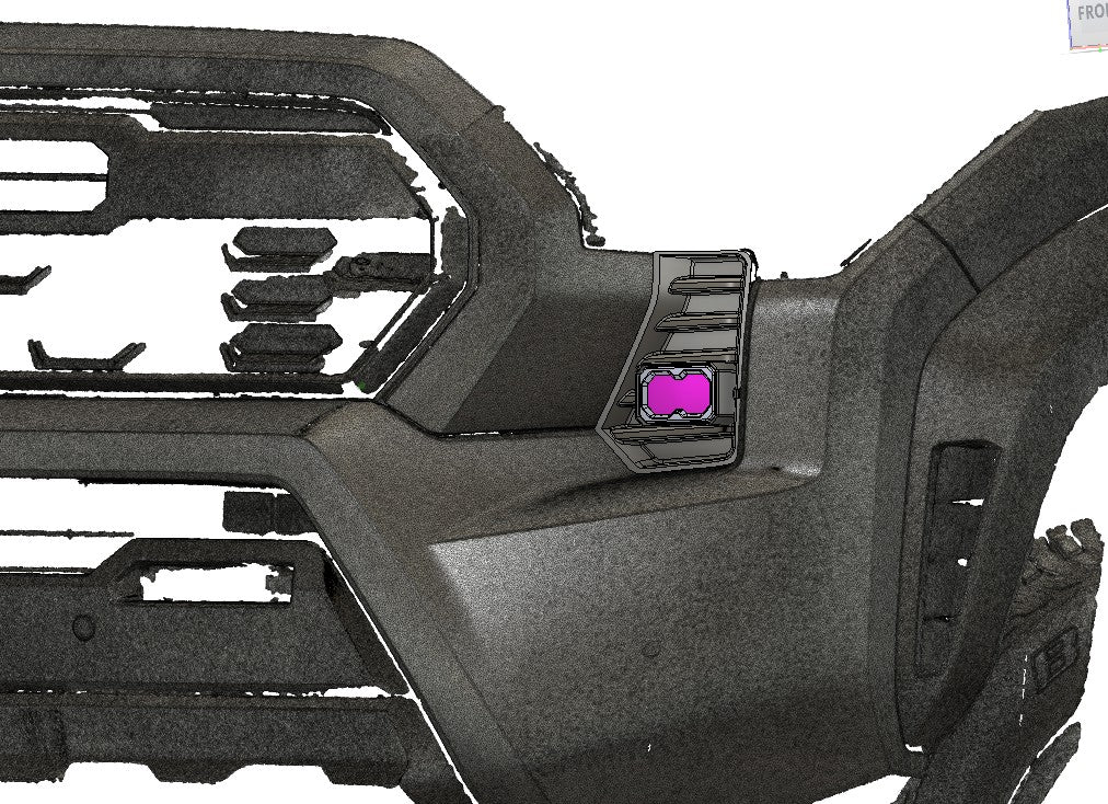 Cubierta de ventilación LED para Tacoma DD SSC1 +2024 (negro mate)