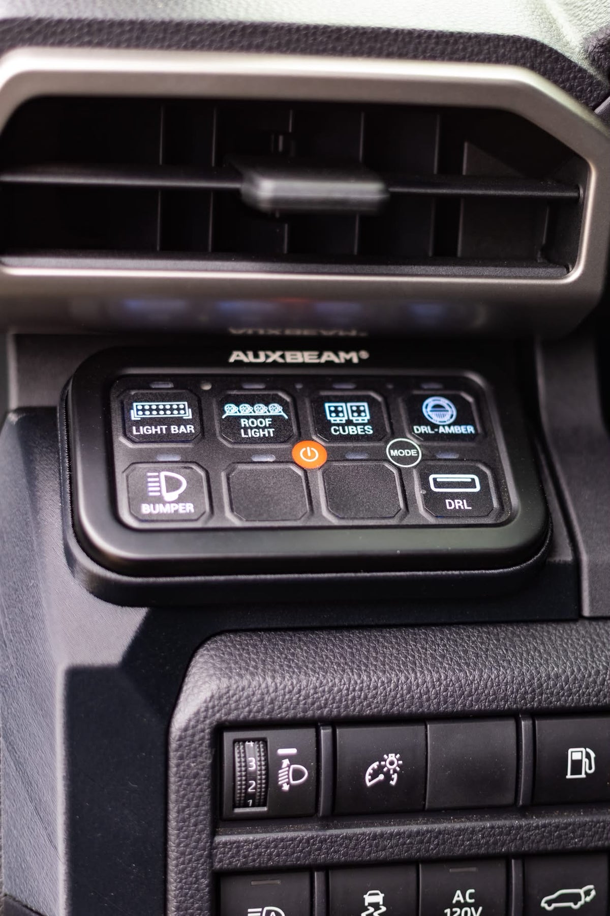 +2024 Tacoma/4Runner Switch panel mount (fit Auxbeam 8 Gang)
