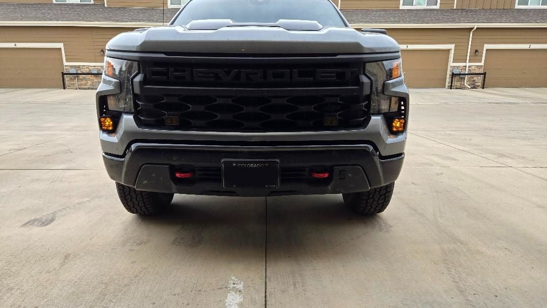 +2022 Silverado 1500 (NON LED Headlight) DDSS3 Led vent cover (ASA Matte Black)