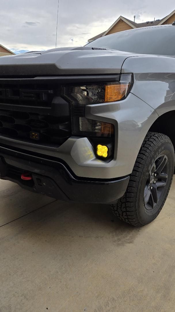+2022 Silverado 1500 (NON LED Headlight) DDSS3 Led vent cover (ASA Matte Black)
