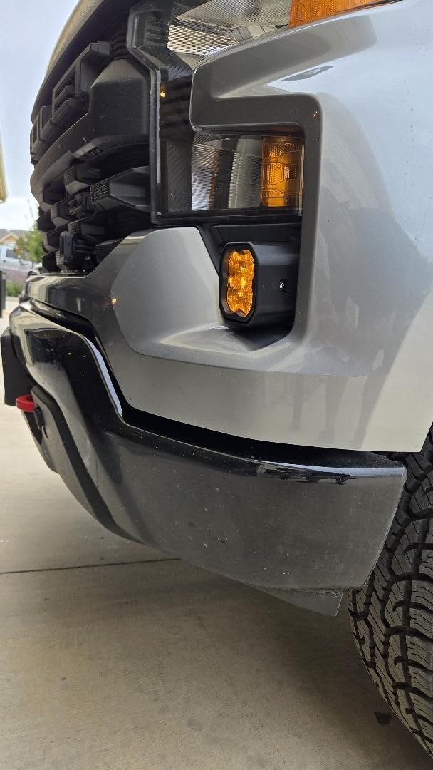 +2022 Silverado 1500 (NON LED Headlight) DDSS3 Led vent cover (ASA Matte Black)