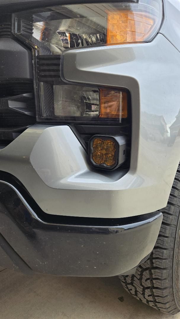 +2022 Silverado 1500 (NON LED Headlight) DDSS3 Led vent cover (ASA Matte Black)