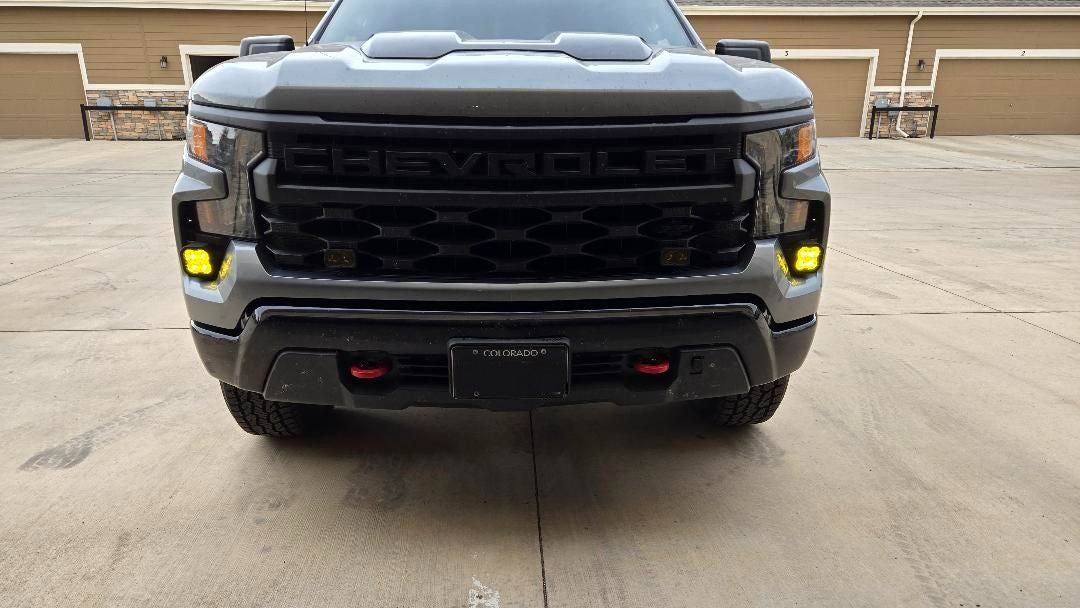 +2022 Silverado 1500 (NON LED Headlight) DDSS3 Led vent cover (ASA Matte Black)