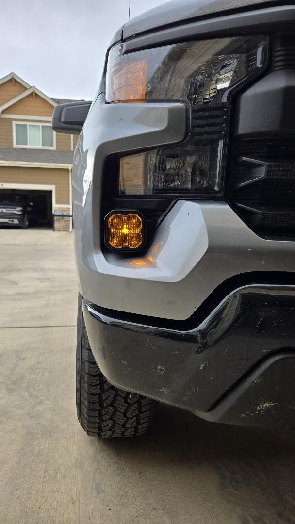+2022 Silverado 1500 (NON LED Headlight) DDSS3 Led vent cover (ASA Matte Black)