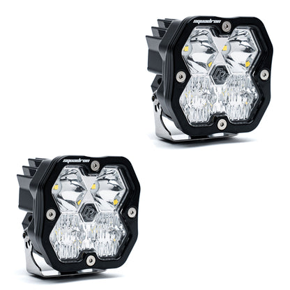 2019-2022 GMC Sierra 1500 Led vent cover (ASA Matte Black) + Baja Designs Squadron Sport 2.0