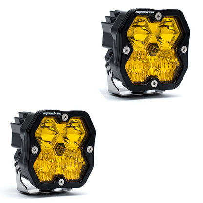 2019-2022 GMC Sierra 1500 Led vent cover (ASA Matte Black) + Baja Designs Squadron Sport 2.0