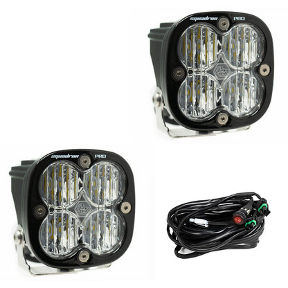 Cubierta de ventilación LED para Tacoma +2024 (negro mate ASA) + par de luces auxiliares LED Squadron Pro Black 