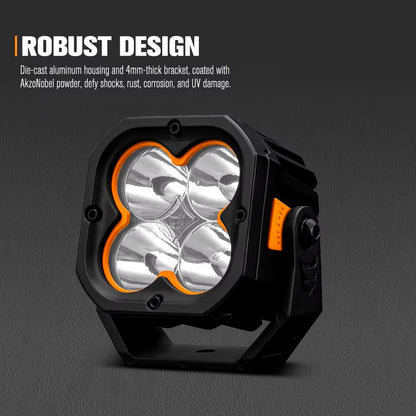 LIGHTFOX IP68 Waterproof 3 Inch Combo Beam 90w Led Pod Light LED Spot Light