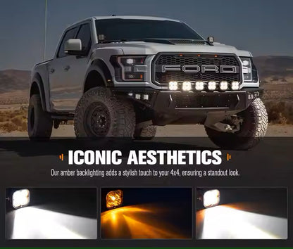 LIGHTFOX 5 Inch 50w Auxiliary Offroad Assembly Cube Led Pod Light Combo Beam LED