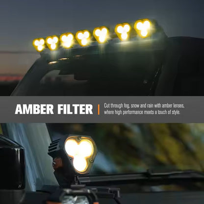 LIGHTFOX 3 Inch Combo Beam IP68 Waterproof 70w Led Pod Light LED