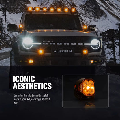 LIGHTFOX 5 Inch Combo Beam 90w Led Pod Light LED Work Light 4x4 Led Spot Light