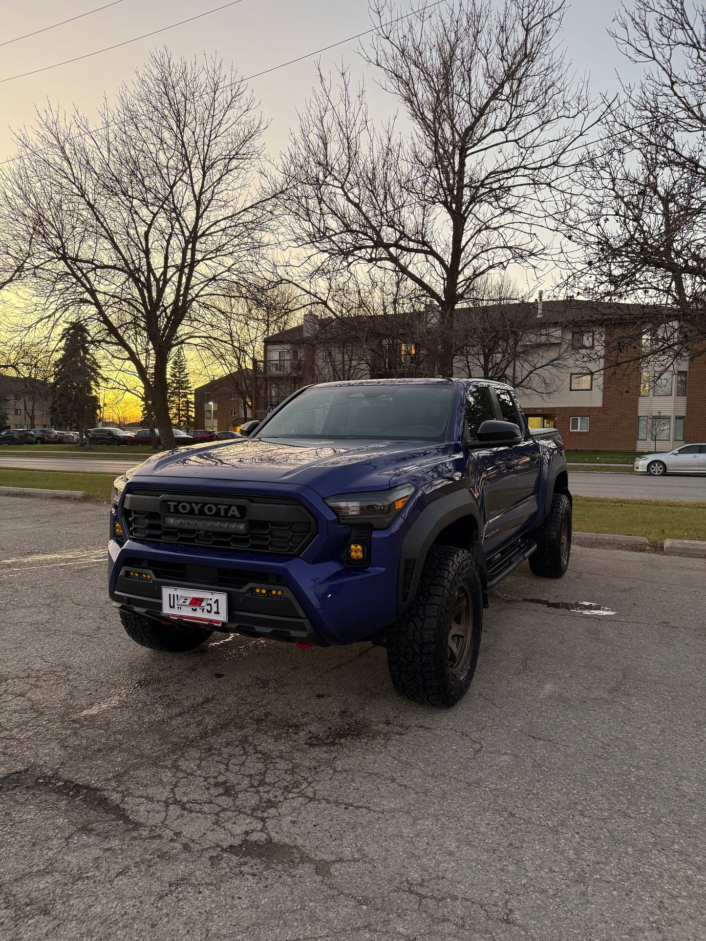 +2024 Tacoma Led vent cover (ASA Matte Black)+ Squadron SAE LED Auxiliary Light Pod Pair