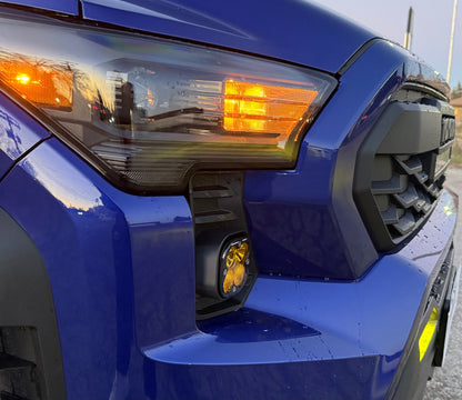 +2024 Tacoma Led vent cover (ASA Matte Black)+ Squadron SAE LED Auxiliary Light Pod Pair