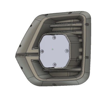 Cubierta de ventilación para Colorado LT/TrailBoss 2024 (negro mate ASA) + par de luces auxiliares LED Squadron Pro Black 