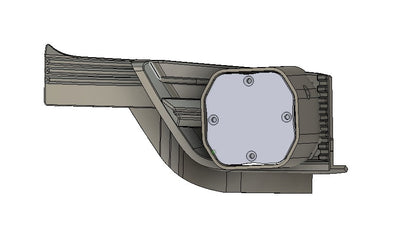 +2022 Silverado ZR2 Led vent cover (ASA Matte Black) + Baja Designs Squadron PRO 2.0