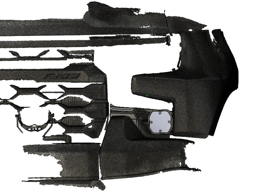 +2022 Silverado ZR2 Led vent cover (ASA Matte Black) + Baja Designs Squadron PRO 2.0