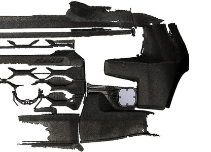 +2022 Silverado ZR2 Led vent cover (ASA Matte Black) + Baja Designs Squadron PRO 2.0