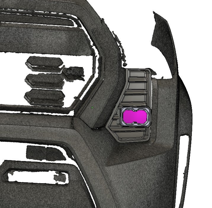 Cubierta de ventilación LED para Tacoma DD SSC1 +2024 (negro mate)