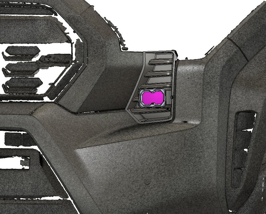 Cubierta de ventilación LED para Tacoma DD SSC1 +2024 (negro mate)