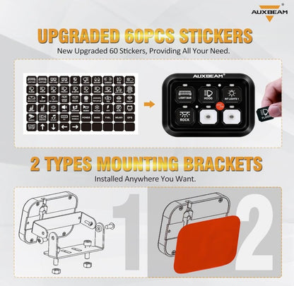 +2024 Colorado interior A/C vent mount + 6 Switch Gang Auxbeam
