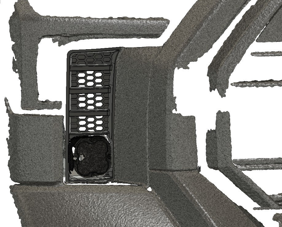 +2022 Toyota Tundra Led vent cover (ASA Matte Black) + Baja Designs Squadron Sport