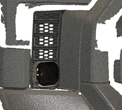 +2022 Toyota Tundra Led vent cover (ASA Matte Black) + Baja Designs Squadron Sport