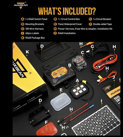 +2024 Colorado interior A/C vent mount + 6 Switch Gang Auxbeam