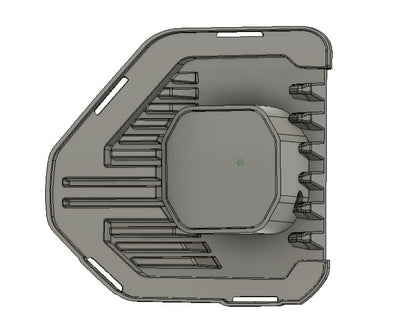 2019-2022 GMC Sierra 1500 Led vent cover (ASA Matte Black) + Baja Designs Squadron PRO 2.0