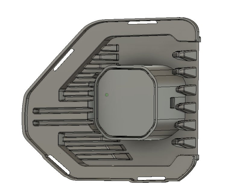 2019-2022 GMC Sierra 1500 vent cover (ASA Matte Black) + SS3 SAE/DOT PRO LED Pod